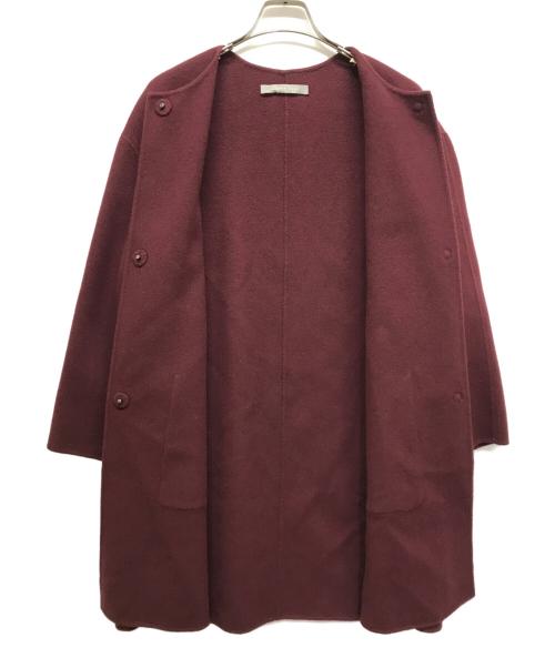 theory luxe（セオリーリュクス）theory luxe (セオリーリュクス) ストール付きカシミヤ混コート パープル サイズ:36の古着・服飾アイテム