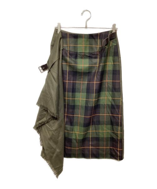 O'NEIL OF DUBLIN（オニールオブダブリン）O'NEIL OF DUBLIN (オニールオブダブリン) martinique (マルティニーク) 巻きスカート オリーブ サイズ:10の古着・服飾アイテム