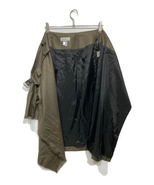 O'NEIL OF DUBLIN（オニールオブダブリン）O'NEIL OF DUBLIN (オニールオブダブリン) martinique (マルティニーク) 巻きスカート オリーブ サイズ:10の古着・服飾アイテム