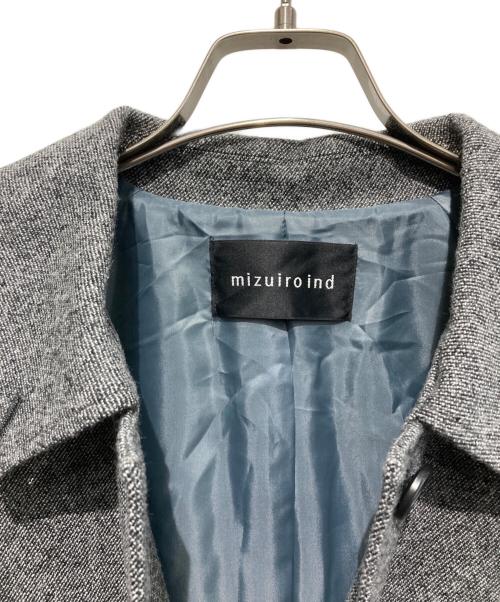 mizuiro-ind（ミズイロインド）mizuiro-ind (ミズイロインド) ウール混ステンカラーコート グレー サイズ:Freeの古着・服飾アイテム