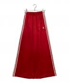 adidasアディダス）の古着「サテン ワイドレッグ トラックパンツ」｜レッド