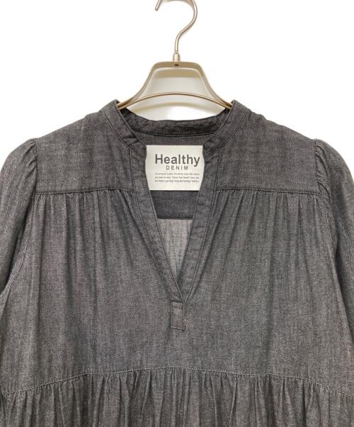 Healthy DENIM（ヘルシーデニム）Healthy denim (ヘルシーデニム) カフタンワンピース ブラック サイズ:Lの古着・服飾アイテム