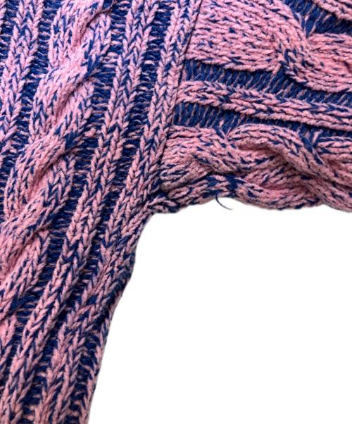 DIESEL（ディーゼル）DIESEL (ディーゼル) Vネックニットワンピース ピンク サイズ:Mの古着・服飾アイテム