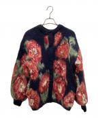 Ameriアメリ）の古着「VERONICA JACQUARD KNIT CARDIGAN」｜レッド×ネイビー