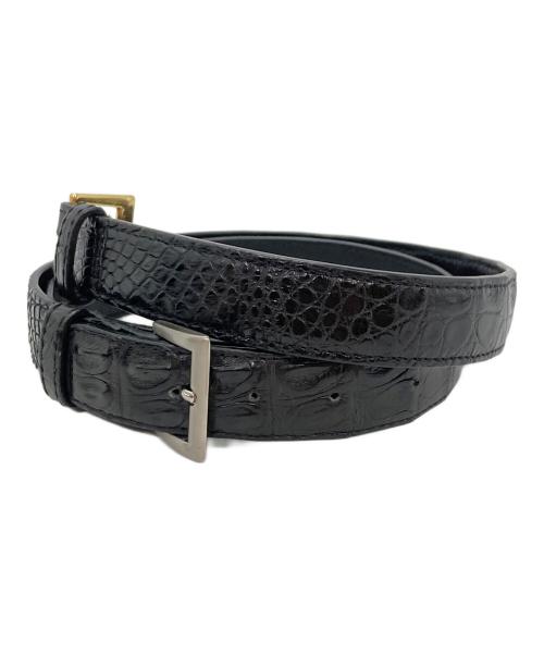 NICENESS（ナイスネス）NICENESS (ナイスネス) レザーベルト ブラック サイズ:32の古着・服飾アイテム