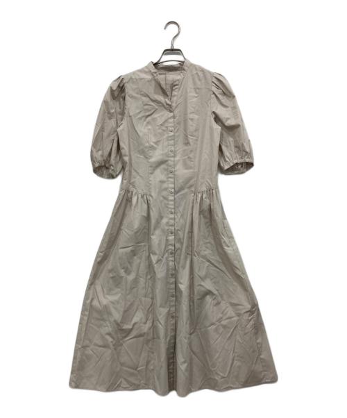 BLUE LABEL CRESTBRIDGE（ブルーレーベルクレストブリッジ）BLUE LABEL CRESTBRIDGE (ブルーレーベルクレストブリッジ) ニットビスチェシャツドレス ベージュ サイズ:36の古着・服飾アイテム