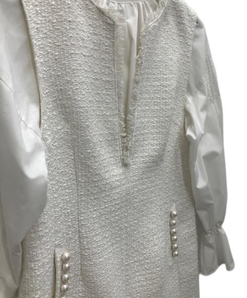 Apuweiser-riche（アプワイザーリッシェ）Apuweiser-riche (アプワイザーリッシェ) 前後2WAYブラウス×ミニジャンスカセット ホワイト サイズ:SIZE 1の古着・服飾アイテム