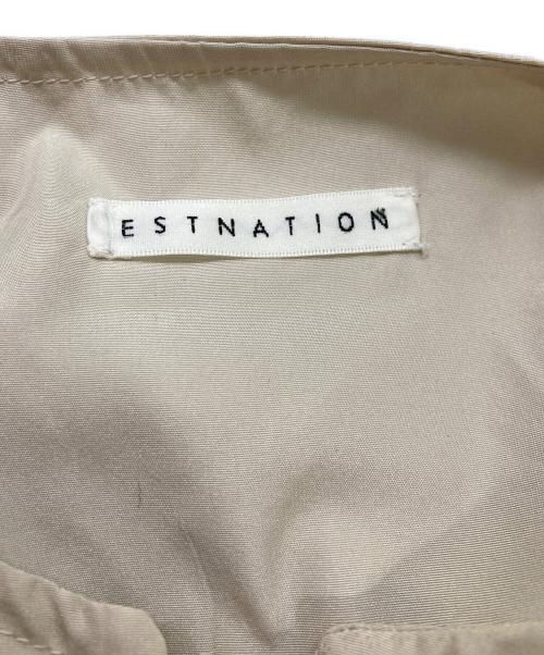 ESTNATION（エストネーション）ESTNATION (エストネーション) ペプラムタフタブルゾン ベージュ サイズ:FREEの古着・服飾アイテム