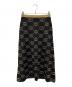 GUCCI（グッチ）の古着「インターロッキング GG ニット スカート」｜ブラック×ゴールド