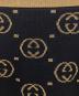 中古・古着 GUCCI (グッチ) インターロッキング GG ニット スカート ブラック×ゴールド サイズ:S：50000円
