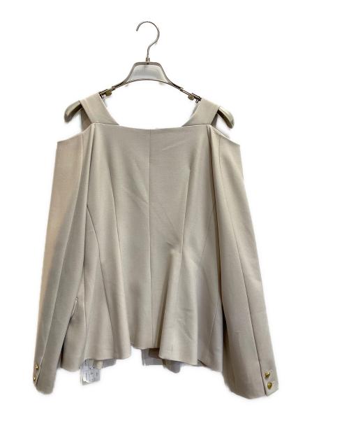 MURRAL（ミューラル）MURRAL (ミューラル) Melt off shoulder jacket ベージュ サイズ:2の古着・服飾アイテム