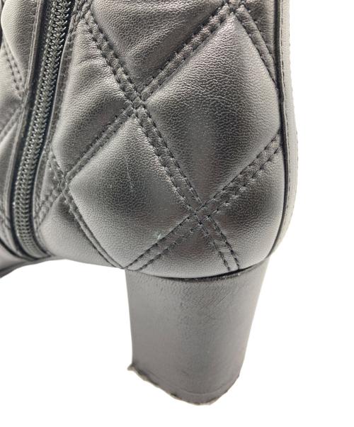 DIANA（ダイアナ）DIANA (ダイアナ) キルティングショートブーツ ブラック サイズ:24の古着・服飾アイテム