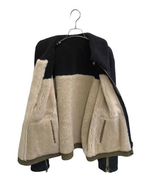 NIGEL CABOURN（ナイジェルケーボン）NIGEL CABOURN (ナイジェルケーボン) CLOSED (クローズド) リバーシブルムートンジャケット ネイビー サイズ:Lの古着・服飾アイテム