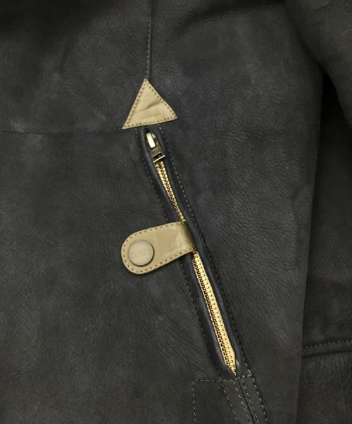 NIGEL CABOURN（ナイジェルケーボン）NIGEL CABOURN (ナイジェルケーボン) CLOSED (クローズド) リバーシブルムートンジャケット ネイビー サイズ:Lの古着・服飾アイテム