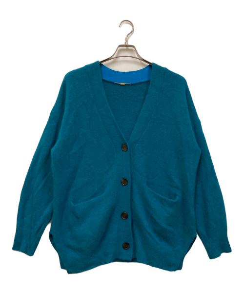 COLLAGE GALLARDAGALANTE（コラージュ ガリャルダガランテ）COLLAGE GALLARDAGALANTE (コラージュ ガリャルダガランテ) FOXカーディガン ブルー サイズ:SIZE Freeの古着・服飾アイテム
