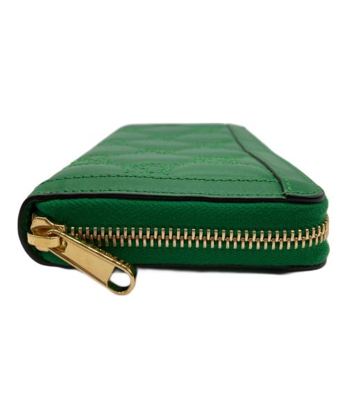 GUCCI（グッチ）GUCCI (グッチ) ジップアラウンドウォレット/GGマトラッセ グリーンの古着・服飾アイテム