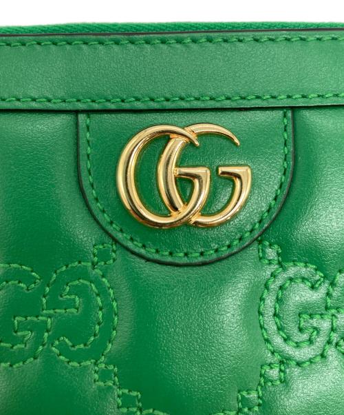 GUCCI（グッチ）GUCCI (グッチ) GGマトラッセ ジップアラウンドウォレット グリーンの古着・服飾アイテム