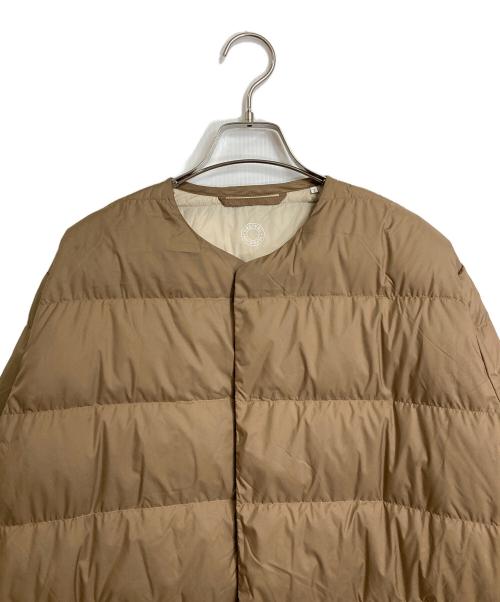 ORCIVAL（オーシバル）ORCIVAL (オーシバル) Polyester Taffeta Round Neck Long Coat ノーカラーダウンコート ブラウン サイズ:2の古着・服飾アイテム