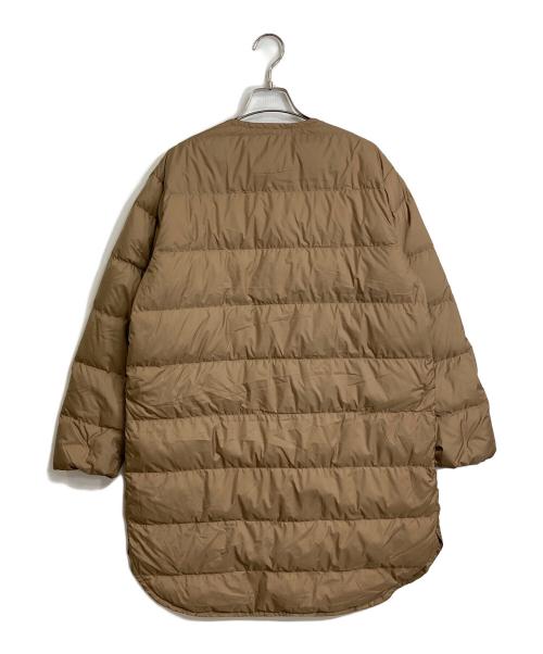 ORCIVAL（オーシバル）ORCIVAL (オーシバル) Polyester Taffeta Round Neck Long Coat ノーカラーダウンコート ブラウン サイズ:2の古着・服飾アイテム