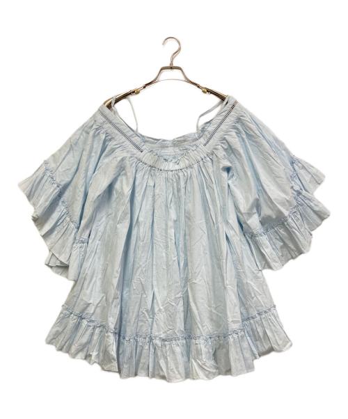 styling/（スタイリング）styling/ (スタイリング) OFF SHOULDER TOPS ライトブルー サイズ:FREEの古着・服飾アイテム