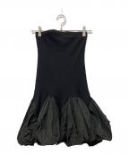 SORINソリン）の古着「Rib Deformed Hem Bare Dress」｜ブラック