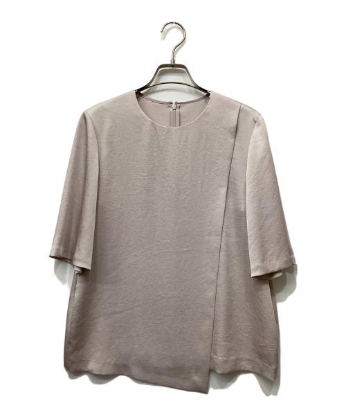 icB（アイシービー）icB (アイシービー) サテンクレープTブラウス ピンク サイズ:4の古着・服飾アイテム