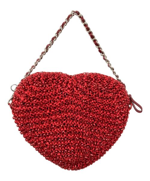 ANTEPRIMA（アンテプリマ）ANTEPRIMA (アンテプリマ) ハート型ワイヤーショルダーバッグ レッドの古着・服飾アイテム