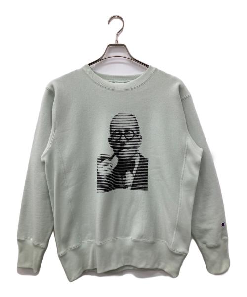 Champion REVERSE WEAVE（チャンピオン リバース ウィーブ）Champion REVERSE WEAVE (チャンピオン リバース ウィーブ) V.A.TOKYO プリントスウェット ミントグリーン サイズ:L 未使用品の古着・服飾アイテム