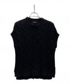 'S Max Maraエスマックスマーラ）の古着「コットンケーブルベスト」｜ブラック
