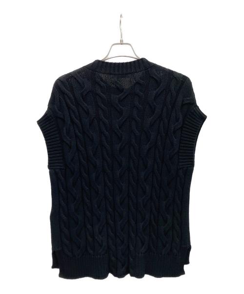 'S Max Mara（エスマックスマーラ）'S Max Mara (エスマックスマーラ) コットンケーブルベスト ブラック サイズ:Mの古着・服飾アイテム