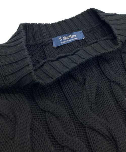 'S Max Mara（エスマックスマーラ）'S Max Mara (エスマックスマーラ) コットンケーブルベスト ブラック サイズ:Mの古着・服飾アイテム