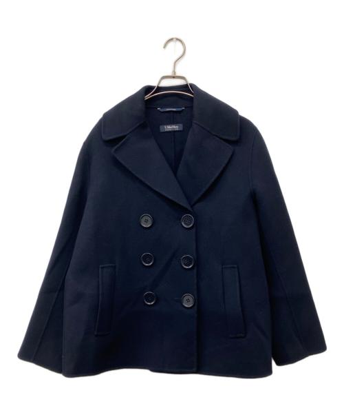 'S Max Mara（エスマックスマーラ）'S Max Mara (エスマックスマーラ) ヴァージンウールショートコート ネイビー サイズ:SIZE 42の古着・服飾アイテム