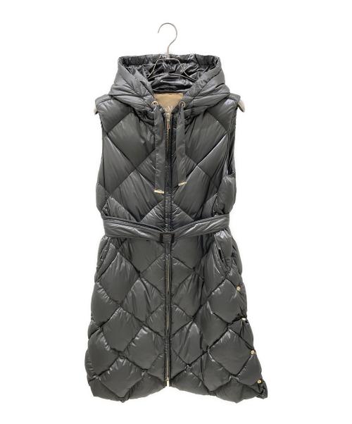 MaxMara（マックスマーラ）MaxMara (マックスマーラ) Water-Repellent Midi Gilet Women Blu グレー サイズ:40の古着・服飾アイテム