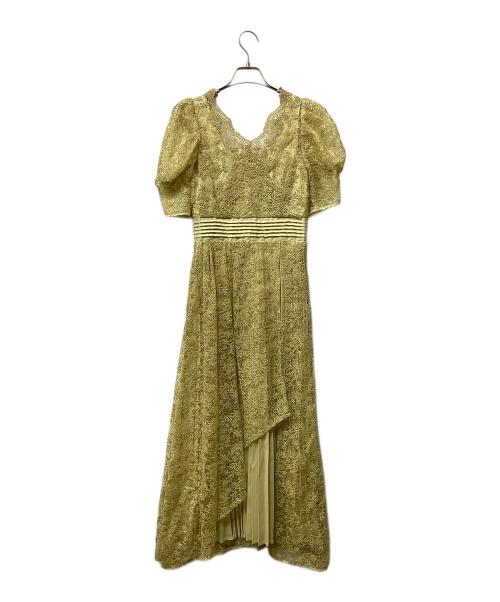 Lily Brown（リリーブラウン）Lily Brown (リリーブラウン) カシュクールフラワーレースドレス イエロー サイズ:1の古着・服飾アイテム