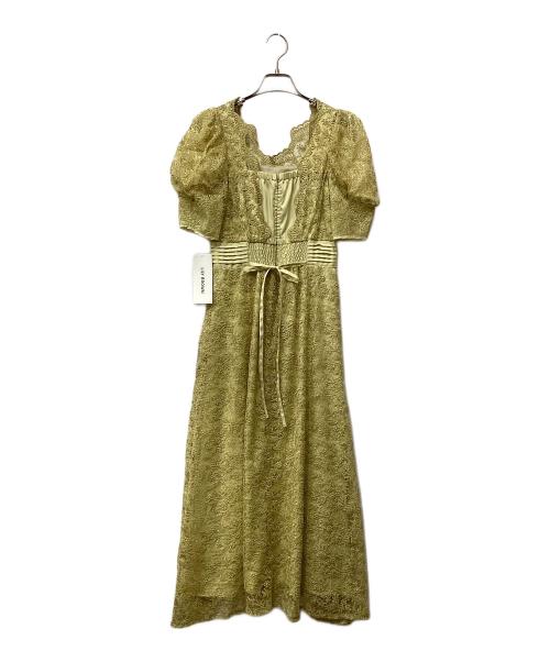 Lily Brown（リリーブラウン）Lily Brown (リリーブラウン) カシュクールフラワーレースドレス イエロー サイズ:1の古着・服飾アイテム