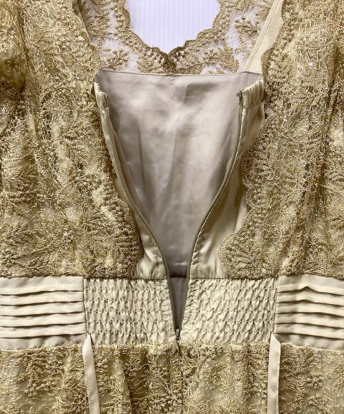 Lily Brown（リリーブラウン）Lily Brown (リリーブラウン) カシュクールフラワーレースドレス イエロー サイズ:1の古着・服飾アイテム