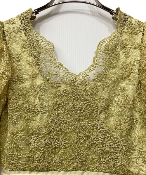 Lily Brown（リリーブラウン）Lily Brown (リリーブラウン) カシュクールフラワーレースドレス イエロー サイズ:1の古着・服飾アイテム
