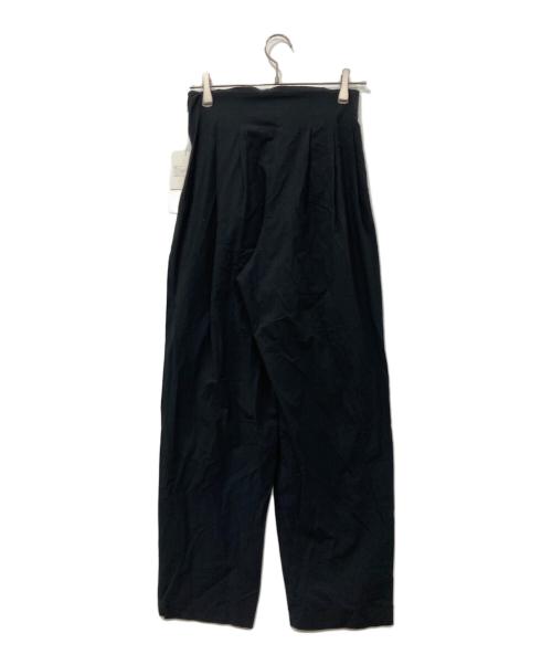 Mame Kurogouchi（マメクロゴウチ）Mame Kurogouchi (マメクロゴウチ) Dry Touch Cotton High Waisted Trousers/ドライタッチコットンハイウエストトラウザーズ ブラック サイズ:1の古着・服飾アイテム