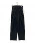 Mame Kurogouchi（マメクロゴウチ）の古着「Dry Touch Cotton High Waisted Trousers/ドライタッチコットンハイウエストトラウザーズ」｜ブラック