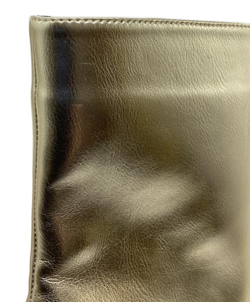 la belle etude（ラベルエチュード）la belle Etude (ラベルエチュード) メタリックショートブーツ ゴールド サイズ:Lの古着・服飾アイテム