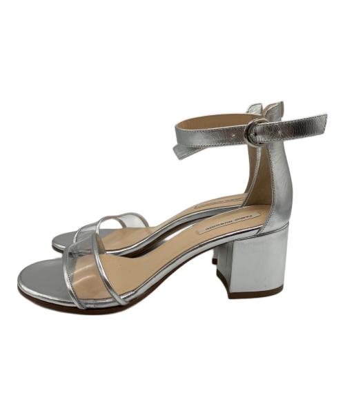 FABIO RUSCONI（ファビオルスコーニ）FABIO RUSCONI (ファビオルスコーニ) クロスデザインサンダル シルバー サイズ:37の古着・服飾アイテム