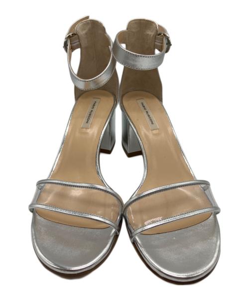FABIO RUSCONI（ファビオルスコーニ）FABIO RUSCONI (ファビオルスコーニ) クロスデザインサンダル シルバー サイズ:37の古着・服飾アイテム