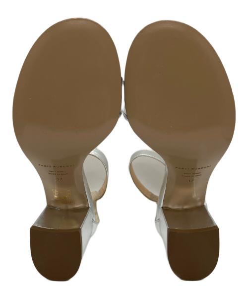 FABIO RUSCONI（ファビオルスコーニ）FABIO RUSCONI (ファビオルスコーニ) クロスデザインサンダル シルバー サイズ:37の古着・服飾アイテム