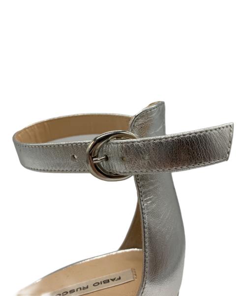 FABIO RUSCONI（ファビオルスコーニ）FABIO RUSCONI (ファビオルスコーニ) クロスデザインサンダル シルバー サイズ:37の古着・服飾アイテム