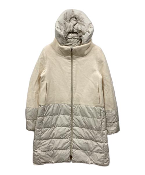 HERNO（ヘルノ）HERNO (ヘルノ) ウール切替ダウンコート アイボリー サイズ:44の古着・服飾アイテム