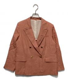 Mila Owen（ミラオーウェン）の古着「リネン金釦ブレザー」｜ピンク