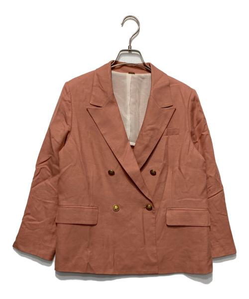 Mila Owen（ミラオーウェン）Mila Owen (ミラオーウェン) リネン金釦ブレザー ピンクの古着・服飾アイテム