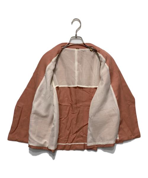 Mila Owen（ミラオーウェン）Mila Owen (ミラオーウェン) リネン金釦ブレザー ピンクの古着・服飾アイテム