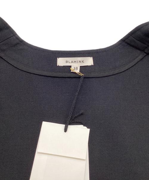 BLAMINK（ブラミンク）BLAMINK (ブラミンク) Vネックノースリーブブラウス ブラック サイズ:38の古着・服飾アイテム