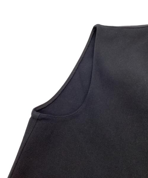 BLAMINK（ブラミンク）BLAMINK (ブラミンク) Vネックノースリーブブラウス ブラック サイズ:38の古着・服飾アイテム